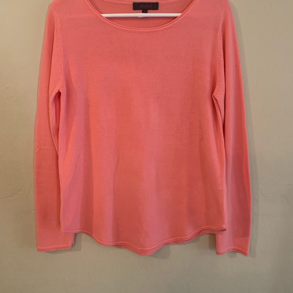 Marled Coral or Peach Long Sleeve Top Long Sleeves